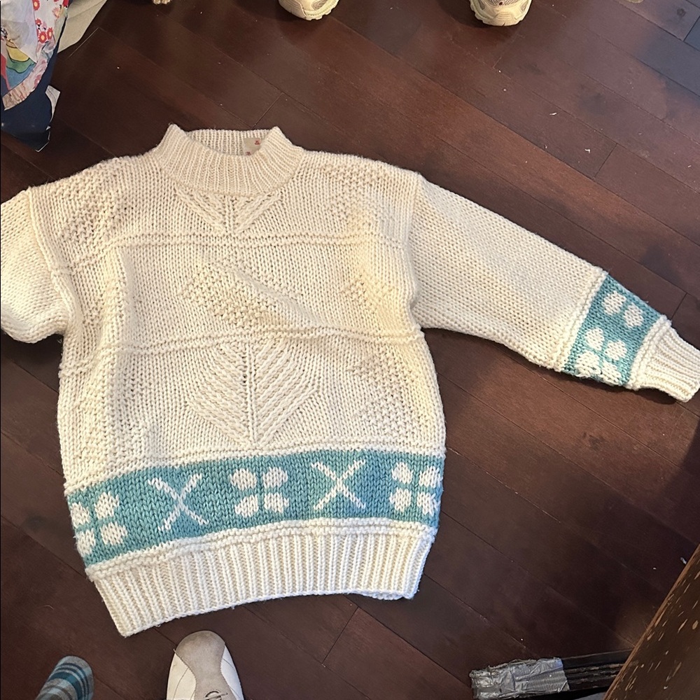 24” Bust, Sz S Oversized , Jessica, Acrylic Curling Sweater 28” Long